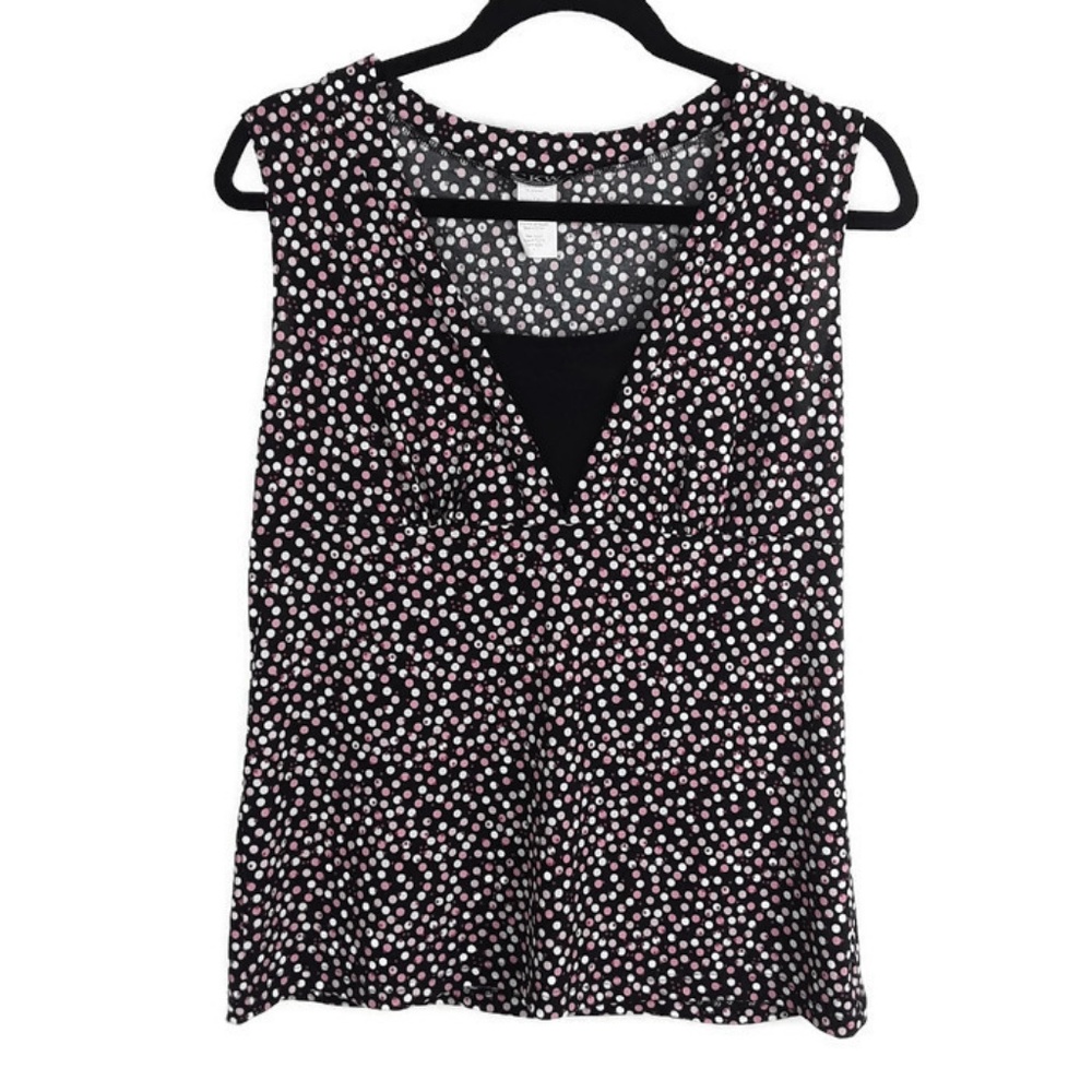Pink and Black Polka Dot Bubbles Blouse Top